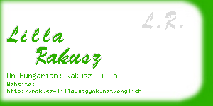 lilla rakusz business card